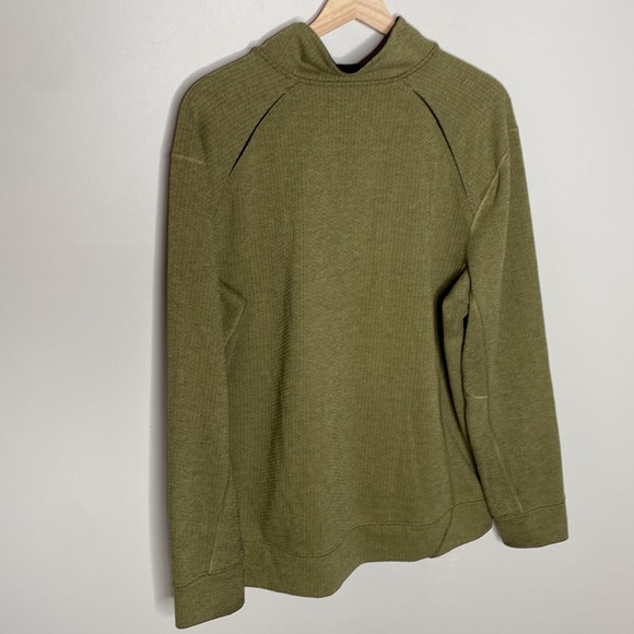 Duluth Trading Company Alaskan Hard Gear Green Ribbed Quarter Zip - Picture 4 of 5